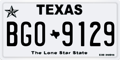 TX license plate BGO9129