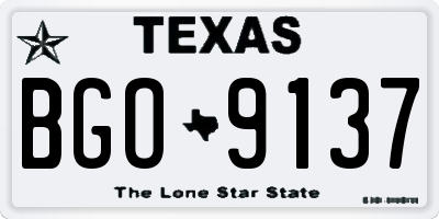 TX license plate BGO9137