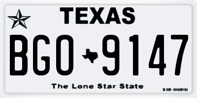 TX license plate BGO9147