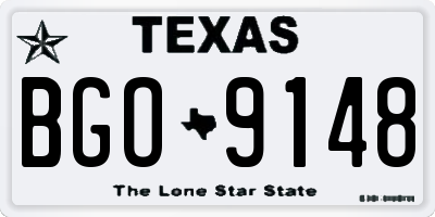 TX license plate BGO9148