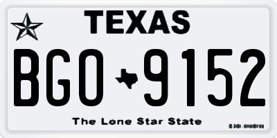 TX license plate BGO9152