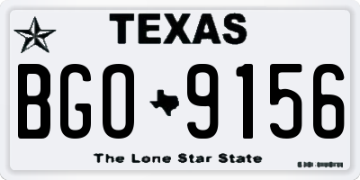 TX license plate BGO9156