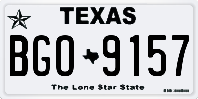 TX license plate BGO9157