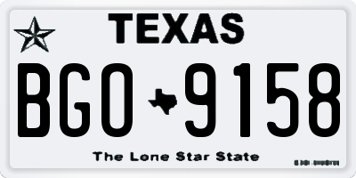 TX license plate BGO9158