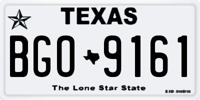 TX license plate BGO9161