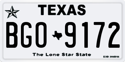 TX license plate BGO9172