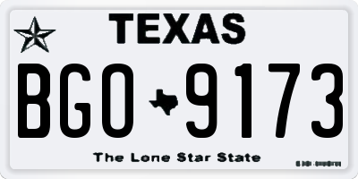 TX license plate BGO9173