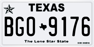 TX license plate BGO9176