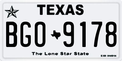 TX license plate BGO9178