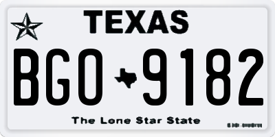 TX license plate BGO9182