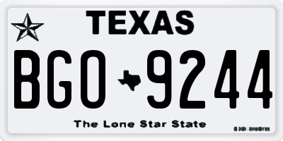 TX license plate BGO9244