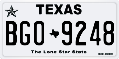 TX license plate BGO9248