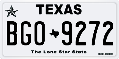 TX license plate BGO9272