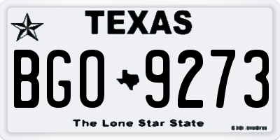 TX license plate BGO9273