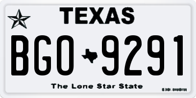 TX license plate BGO9291