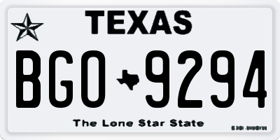 TX license plate BGO9294