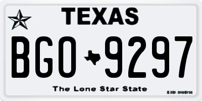 TX license plate BGO9297