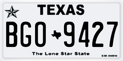 TX license plate BGO9427