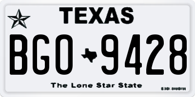 TX license plate BGO9428