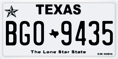 TX license plate BGO9435