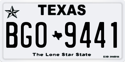 TX license plate BGO9441