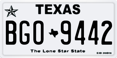 TX license plate BGO9442