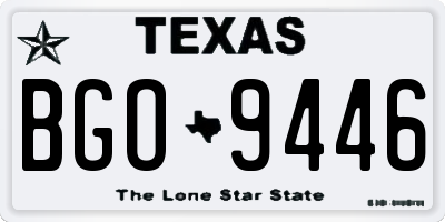 TX license plate BGO9446