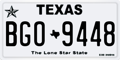 TX license plate BGO9448
