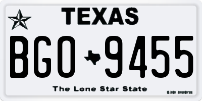 TX license plate BGO9455
