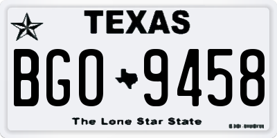 TX license plate BGO9458