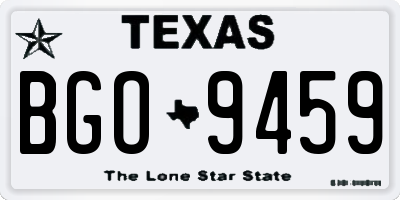 TX license plate BGO9459