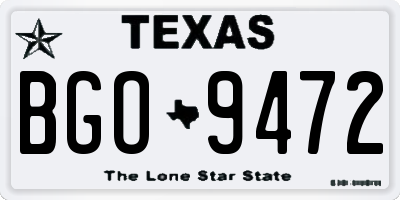 TX license plate BGO9472