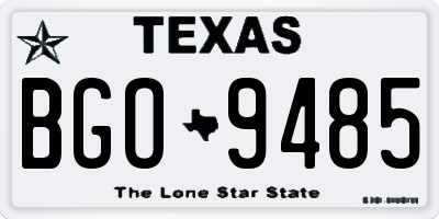TX license plate BGO9485