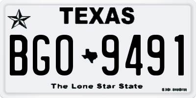 TX license plate BGO9491