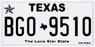 TX license plate BGO9510