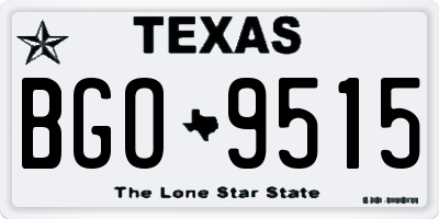 TX license plate BGO9515