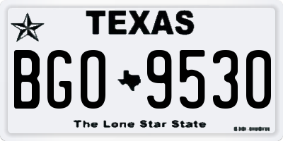 TX license plate BGO9530