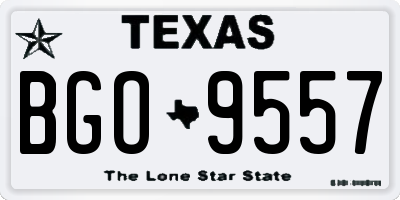 TX license plate BGO9557