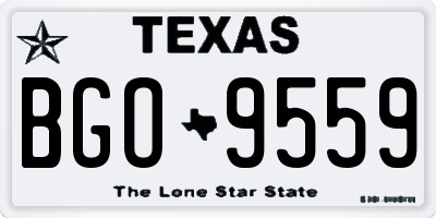 TX license plate BGO9559