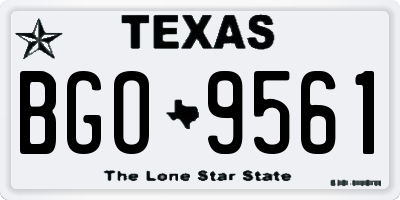 TX license plate BGO9561