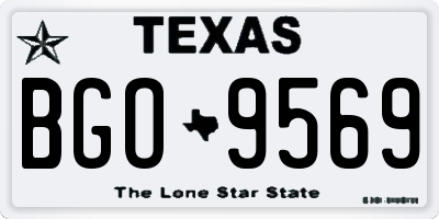 TX license plate BGO9569