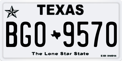 TX license plate BGO9570