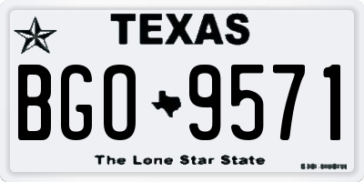 TX license plate BGO9571