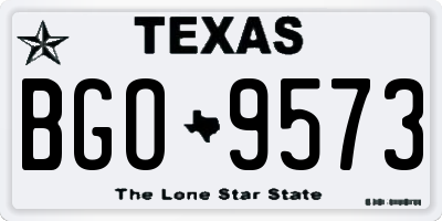 TX license plate BGO9573