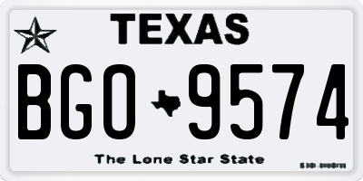 TX license plate BGO9574