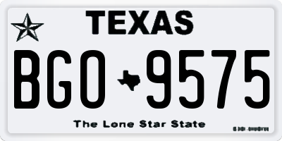 TX license plate BGO9575