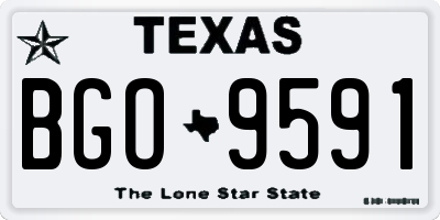TX license plate BGO9591