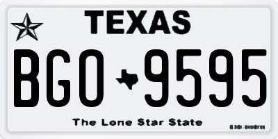 TX license plate BGO9595
