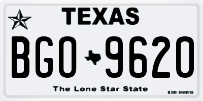 TX license plate BGO9620