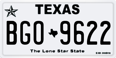 TX license plate BGO9622